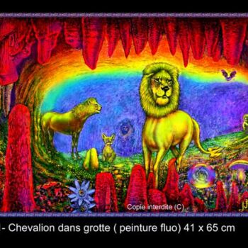 Pintura intitulada "Chevalion" por Daniel Jègoû, Obras de arte originais