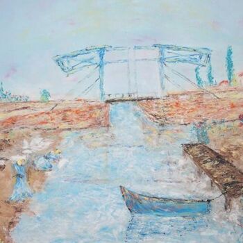 Painting titled "le pont Van Gogh" by Daniel Jouenne, Original Artwork