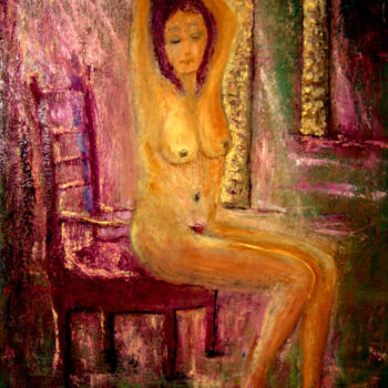 Pintura intitulada "Vous les femmes... ." por Daniel Jouenne, Obras de arte originais, Óleo