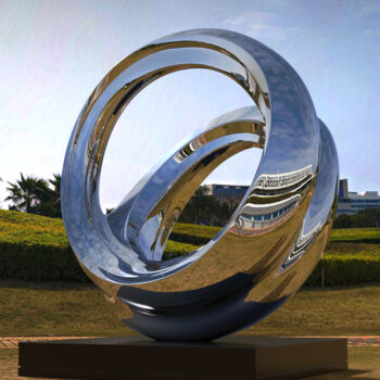 雕塑 标题为“Echo Arc#2” 由Daniel Kei Wo, 原创艺术品, 不锈钢