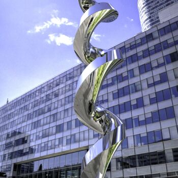 Скульптура под названием "Continuum#3" - Daniel Kei Wo, Подлинное произведение искусства, Нержавеющая сталь