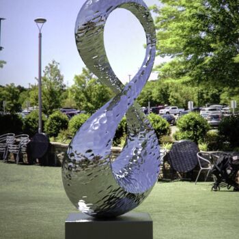 Скульптура под названием "Spiral Nebula#6" - Daniel Kei Wo, Подлинное произведение искусства, Нержавеющая сталь