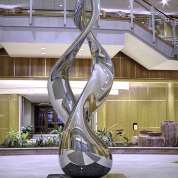 Sculpture intitulée "Resonant Forms#2" par Daniel Kei Wo, Œuvre d'art originale, Acier inoxydable