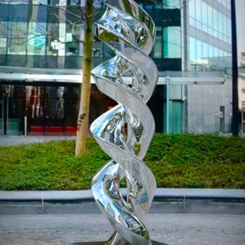 Скульптура под названием "Continuum#6" - Daniel Kei Wo, Подлинное произведение искусства, Нержавеющая сталь