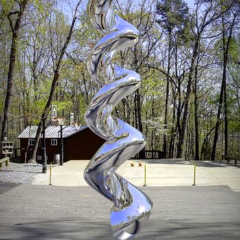 Sculpture intitulée "Continuum#7" par Daniel Kei Wo, Œuvre d'art originale, Acier inoxydable