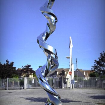 Sculpture intitulée "Continuum#8" par Daniel Kei Wo, Œuvre d'art originale, Acier inoxydable