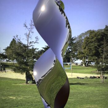 Sculpture intitulée "Continuum#11" par Daniel Kei Wo, Œuvre d'art originale, Acier inoxydable