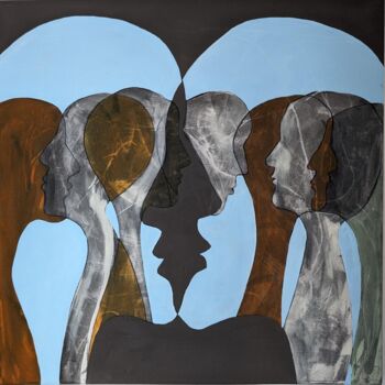 Peinture intitulée "Pluralité" par Daniel L'Heureux, Œuvre d'art originale, Acrylique