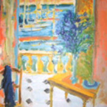 Painting titled "La balustrade" by Daniel Lebier, Original Artwork