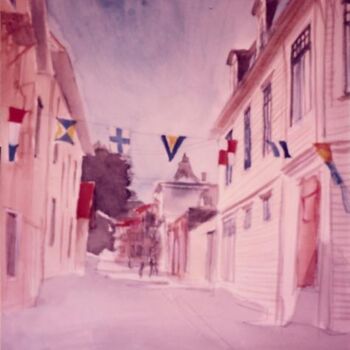 Peinture intitulée "Suède" par Daniel Lebier, Œuvre d'art originale