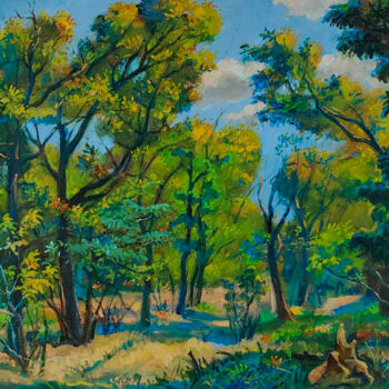 Pintura intitulada "Summer day" por Daniel Litvinov, Obras de arte originais, Óleo