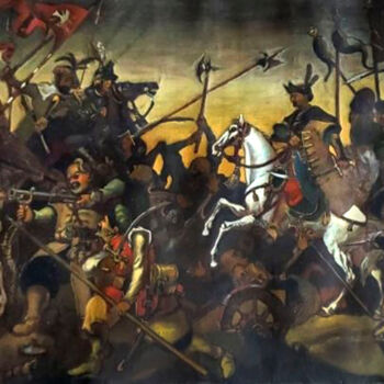 绘画 标题为“The battle of the C…” 由Daniel Litvinov, 原创艺术品, 油
