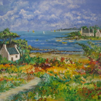 Peinture intitulée "Printemps breton" par Daniel Mahé, Œuvre d'art originale, Acrylique