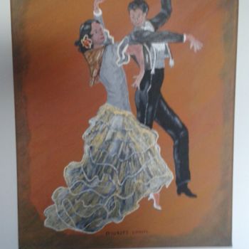 Painting titled "Super ce flamenco" by Daniel Moritz, Original Artwork, Acrylic