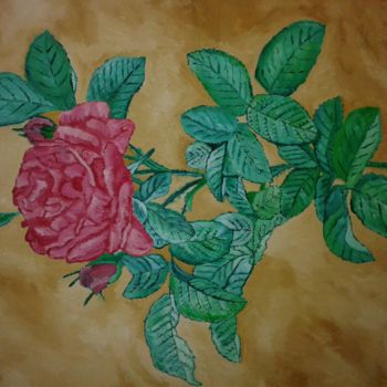 Painting titled "Rose" by Daniel Moritz, Original Artwork, Oil