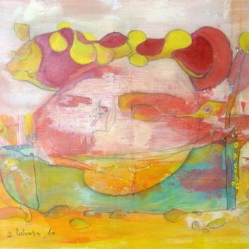 Peinture intitulée "la barque" par Daniel Palumbo, Œuvre d'art originale, Acrylique
