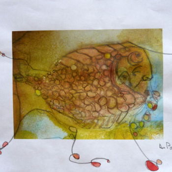 Pintura intitulada "poisson pêcheur" por Daniel Palumbo, Obras de arte originais