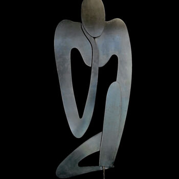 Sculpture titled "Réflexion" by Daniel Perreu, Original Artwork, Stainless Steel