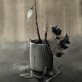 Painting titled "Still Life" by Daniel Polyakov, Original Artwork, Acrylic