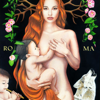 Schilderij getiteld "Roma" door Daniel Porada, Origineel Kunstwerk, Olie