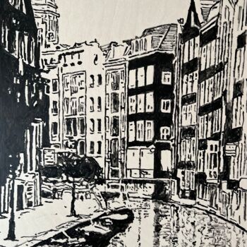 "Herengracht" başlıklı Tablo Daniel Pultorak tarafından, Orijinal sanat, Petrol Ahşap Sedye çerçevesi üzerine monte edilmiş