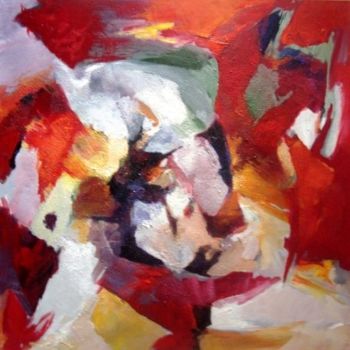 Painting titled "Red Movment   imgp3…" by Daniel Rouviere, Original Artwork, Oil