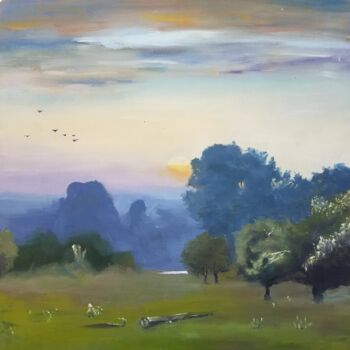 Картина под названием "Morning" - Daniel Sisay, Подлинное произведение искусства, Масло