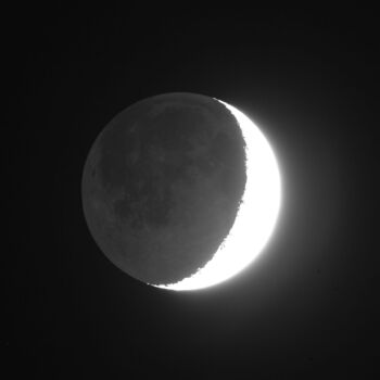 Fotografia intitolato "La lune rousse" da Daniel Sohier, Opera d'arte originale, Fotografia digitale Montato su Alluminio