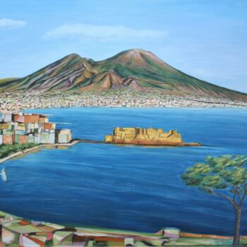 Pintura titulada "O'Vesuvio" por Daniela Caravita, Obra de arte original, Oleo