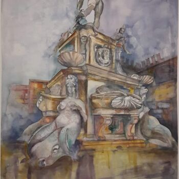 Pintura titulada "Nettuno" por Daniela Devincenzi, Obra de arte original, Acuarela Montado en Otro panel rígido