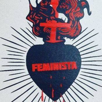 Painting titled "Alma feminista" by Daniela Jacobsen Trindade, Original Artwork, Pencil