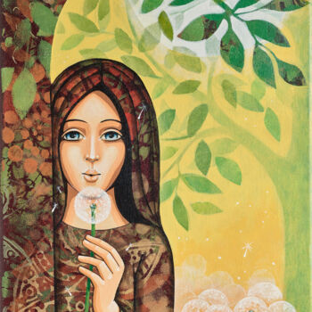 제목이 "Sogni e Desideri"인 미술작품 Daniela Prezioso Einwaller로, 원작, 아크릴 나무 들것 프레임에 장착됨