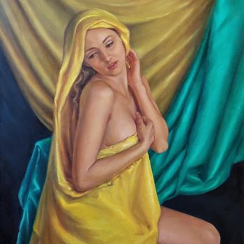 Painting titled "Risveglio" by Daniela Protopapa, Original Artwork, Oil