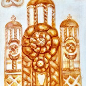 Pintura intitulada "sacred bread" por Daniela Trandafir, Obras de arte originais, Óleo