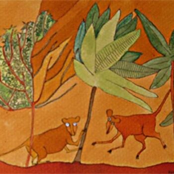 Pintura titulada "Lemures en Oaxaca" por Daniela Cuellar, Obra de arte original