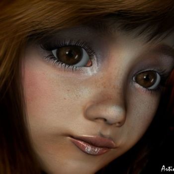 Artes digitais intitulada "Don't Be Shy, Littl…" por Daniela D Andrea, Obras de arte originais