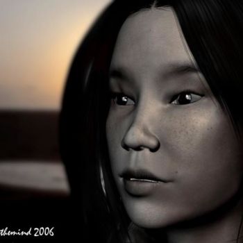 Digital Arts titled "Asiatic Girl" by Daniela D Andrea, Original Artwork
