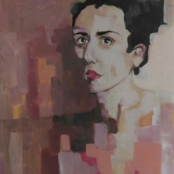 Painting titled "autoritratto" by Daniela Di Costanzo, Original Artwork, Acrylic