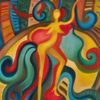 Картина под названием "Brasilian Dancer" - Daniela Safrankova, Подлинное произведение искусства, Масло