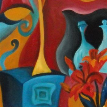 Painting titled "Sofa" by Daniela Safrankova, Original Artwork, Oil