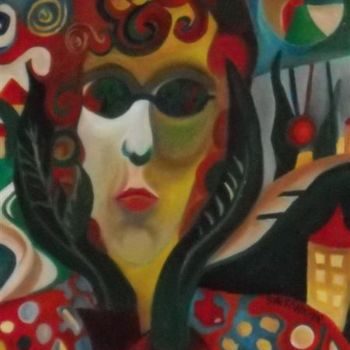 Painting titled "The Treehugger" by Daniela Safrankova, Original Artwork, Oil