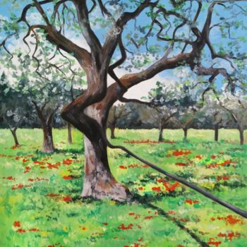 Painting titled ""campagna barese" o…" by Daniela Sersale, Original Artwork, Oil