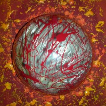 Pittura intitolato "Atomo di lava" da Daniela Viglioglia, Opera d'arte originale