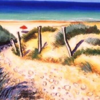 Pintura intitulada "Les sables" por Kévin Blot, Obras de arte originais, Óleo