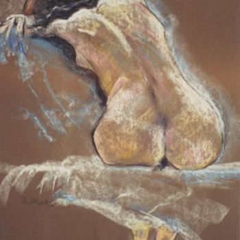 Картина под названием "Modèle sur le vif" - Kévin Blot, Подлинное произведение искусства, Масло