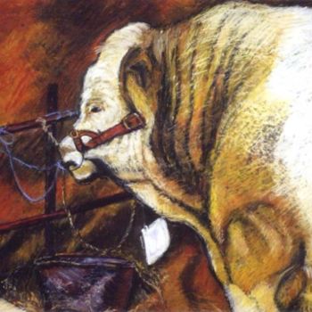Peinture intitulée "Le taureau de conco…" par Kévin Blot, Œuvre d'art originale, Huile