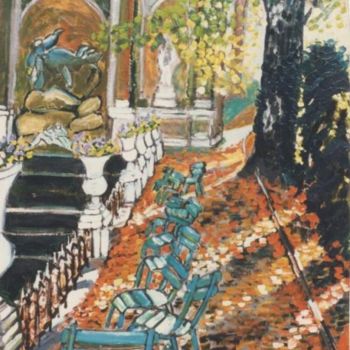 Peinture intitulée "Le Jardin du Luxemb…" par Kévin Blot, Œuvre d'art originale