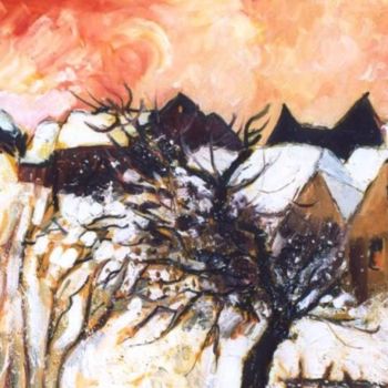 Peinture intitulée "Vu de la fenêtre" par Kévin Blot, Œuvre d'art originale, Huile