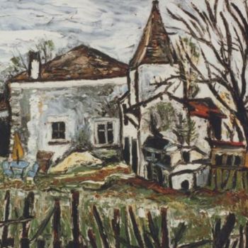 Pintura intitulada "La petite ferme" por Kévin Blot, Obras de arte originais