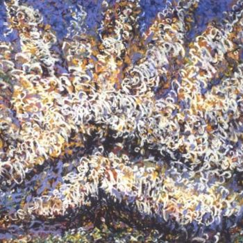 Painting titled "Cerisier en fleurs" by Kévin Blot, Original Artwork, Other